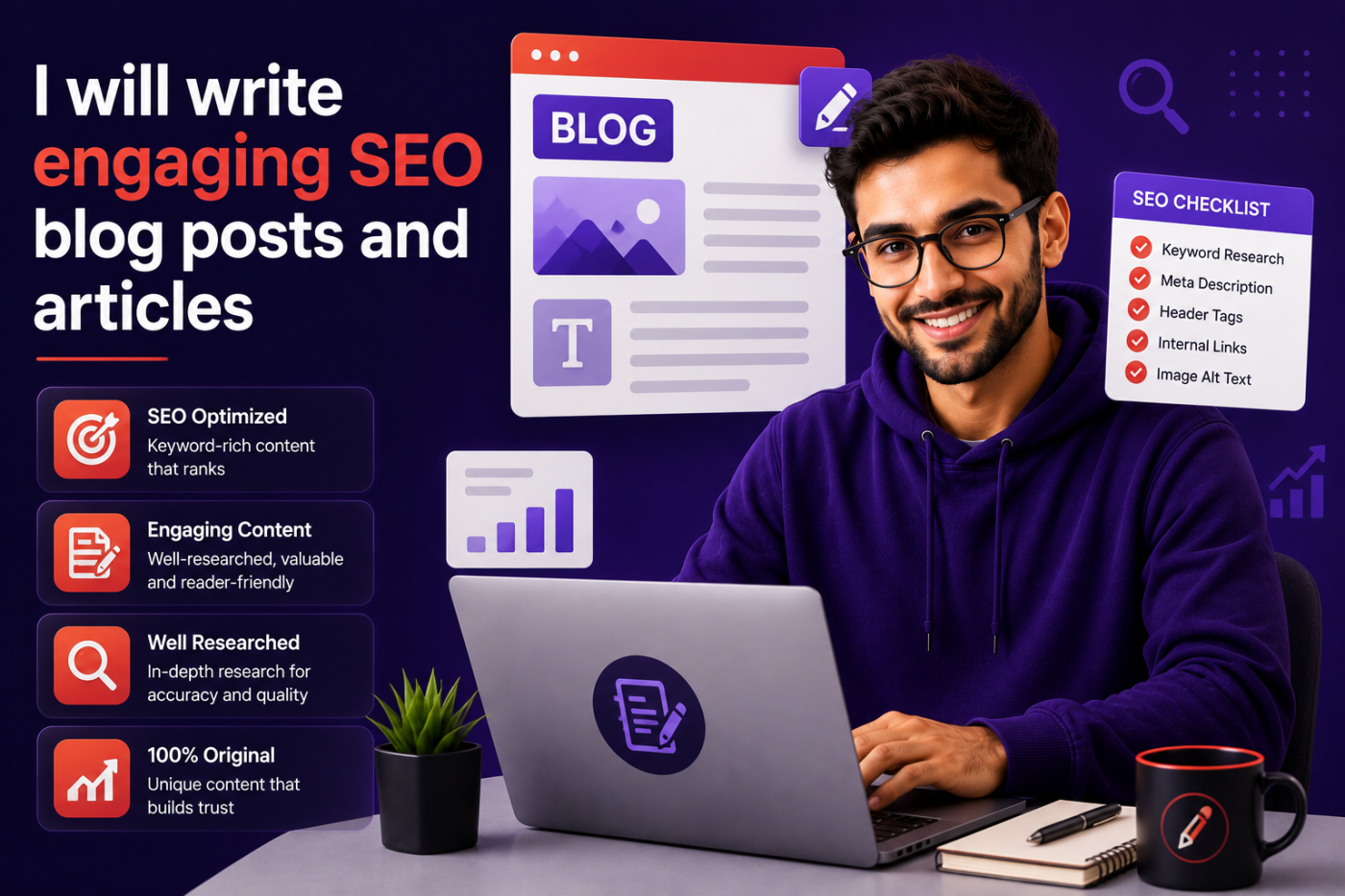 I will write engaging SEO blog posts and articles